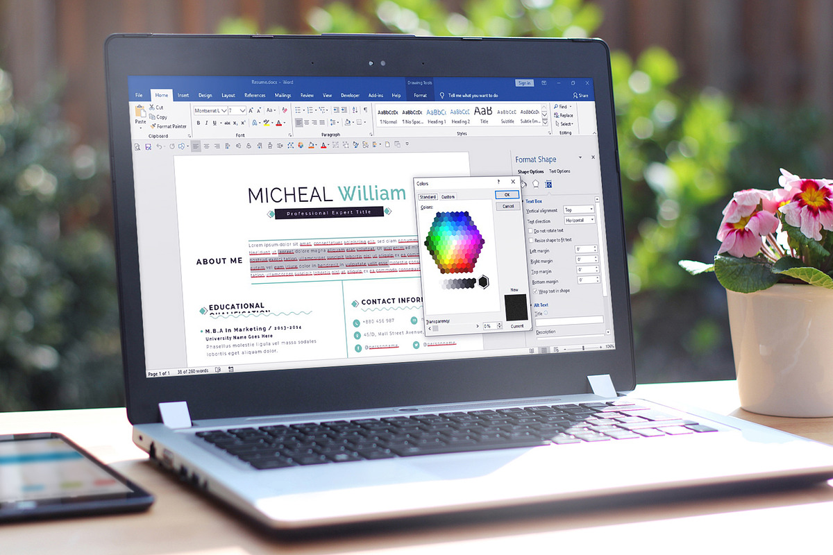 Resume Cv Template Word Apple Pages, a Resume Template by Tbunny (Photo 5 of 5)