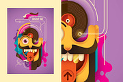 Conceptual psychedelic posters, an Illustration by Radoman (Thumbnail 5 of 7)