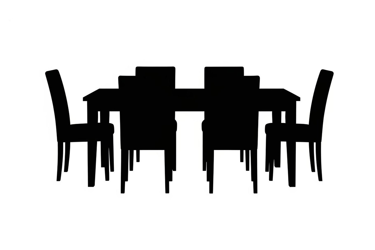 Modern Dining Table Silhouette, a Graphic by musafir_fashion (Photo 5 of 10)