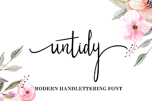 Untidy // Handlettering Font