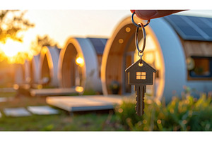 Modern eco tiny homes with curved, an Architecture Photo by Igor Tichonow