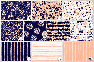 20 Tie-Dye Patterns Bundle