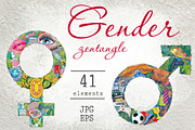 Gender identities zentangle, an Object Graphic by Watercolor fantasy (Thumbnail 1 of 13)