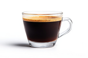 Delicious black coffee in clear cup, a Photo by Beautiful things