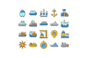 Water transport shipping logistic, a Transportation Illustration by pikepicture
