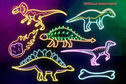 Neon Dinosaur PNG Clipart, an Education Illustration by Lenninator Digital (Thumbnail 4 of 7)