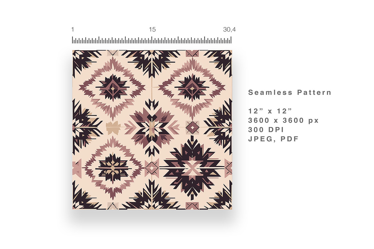 6 seamless pattern:Dusty Rose Ethnic, a Pattern Graphic by StudioCitra (Photo 6 of 10)
