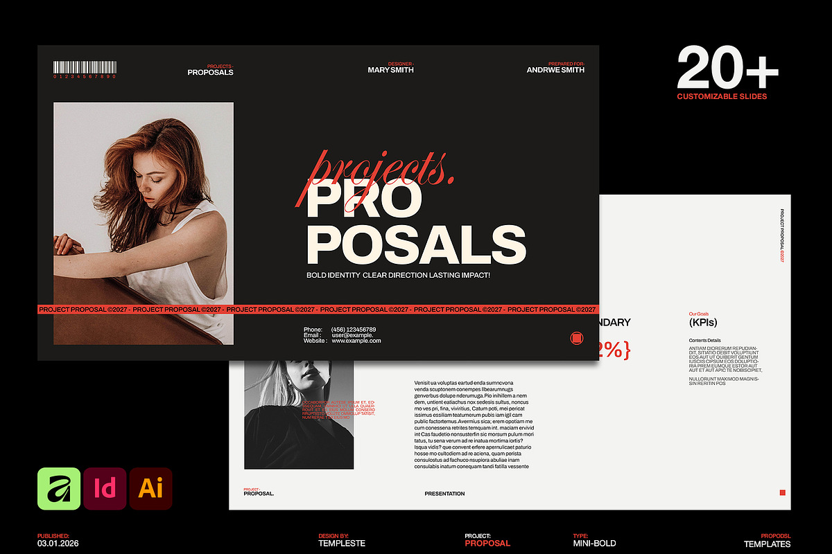 Project Proposal Presentation, a Presentation Template by Templeste (Photo 1 of 7)