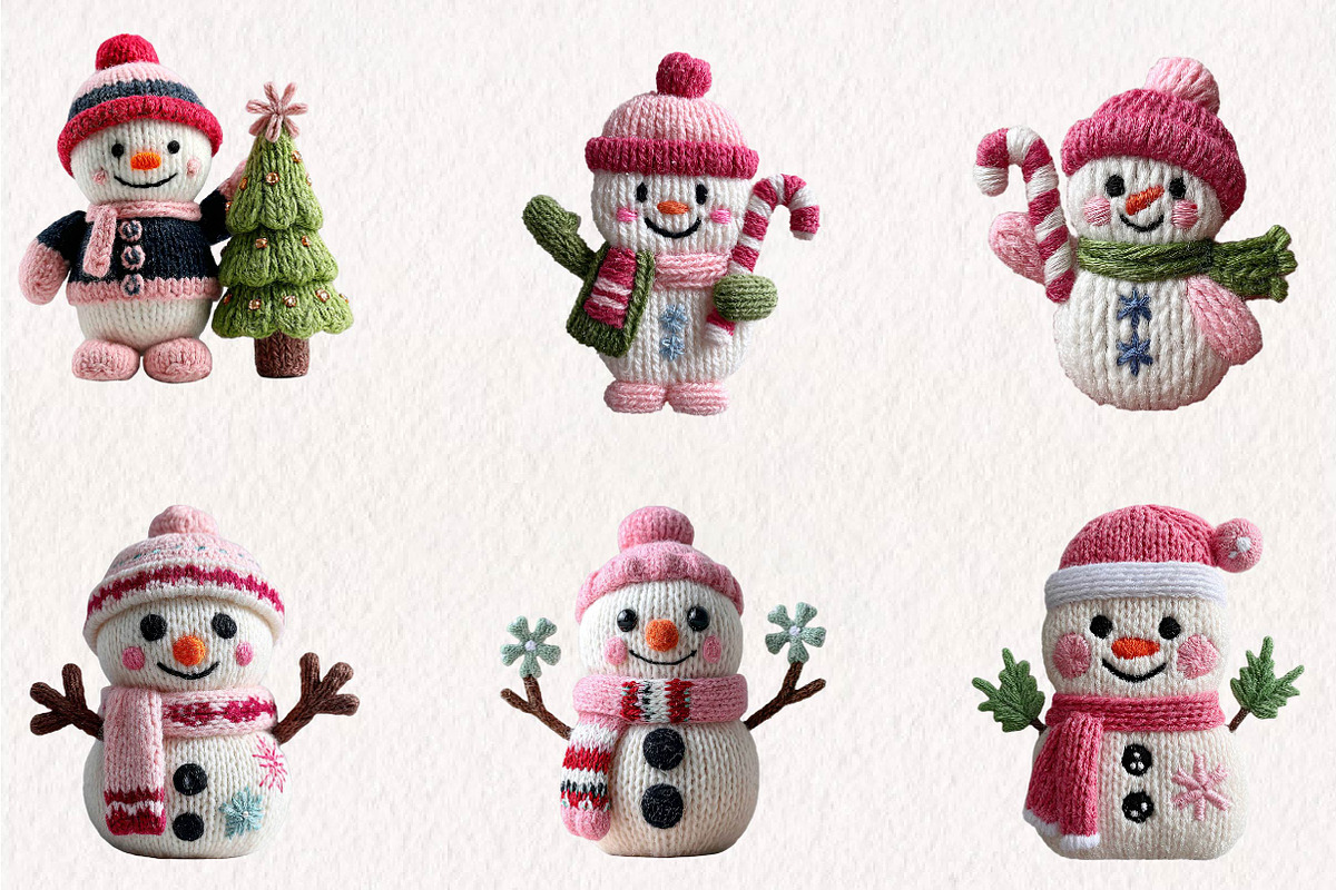 Knitted Snowman Png Crochet Snowman, a Seasonal Illustration by CreationArt (Photo 2 of 7)