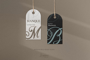 Fancy Script Monogram Svg Cut 107