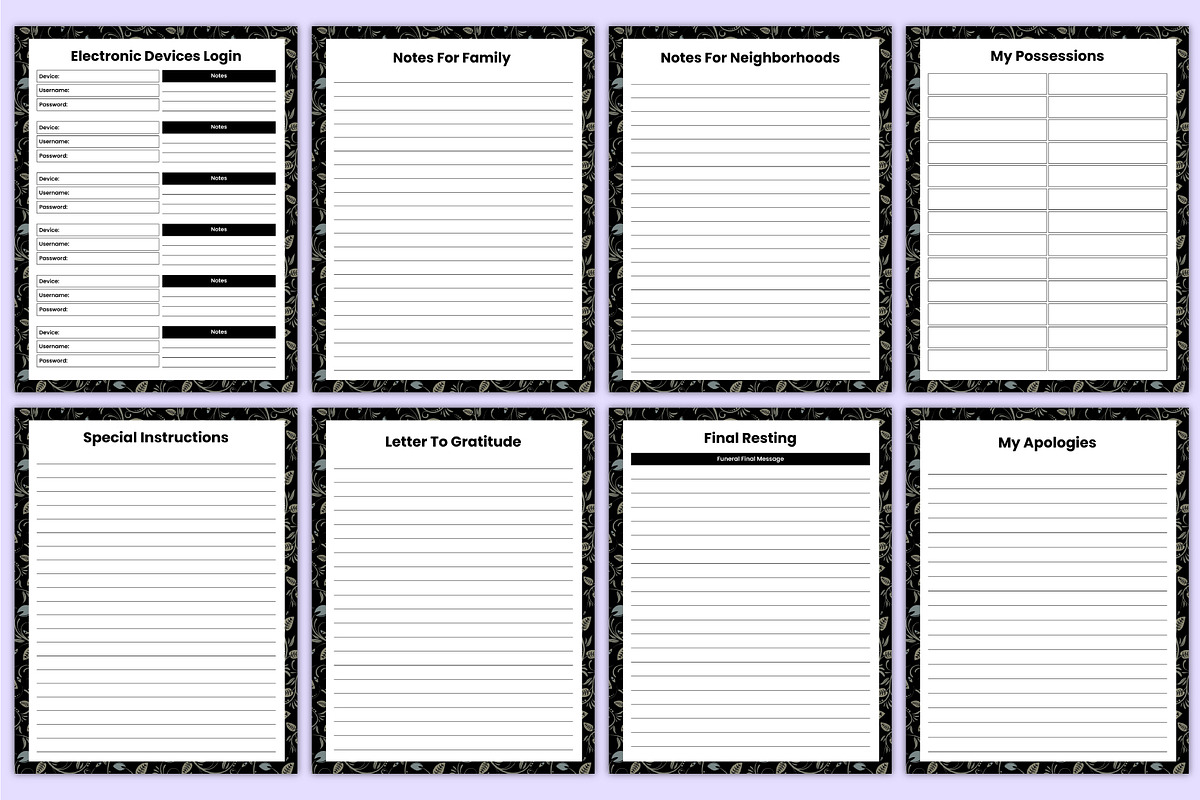 2026 Final Wishes & Legacy Organizer, a Stationery Template by Mustafiz (Photo 7 of 8)