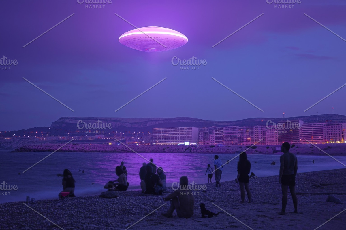 97 UFO objects flying in the sky, a Transportation Photo by Handmadefont (Photo 98 of 101)