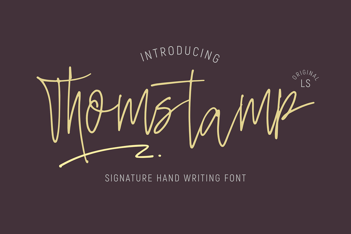 Thomstamp, a Script Font by LetterStock (Photo 1 of 6)