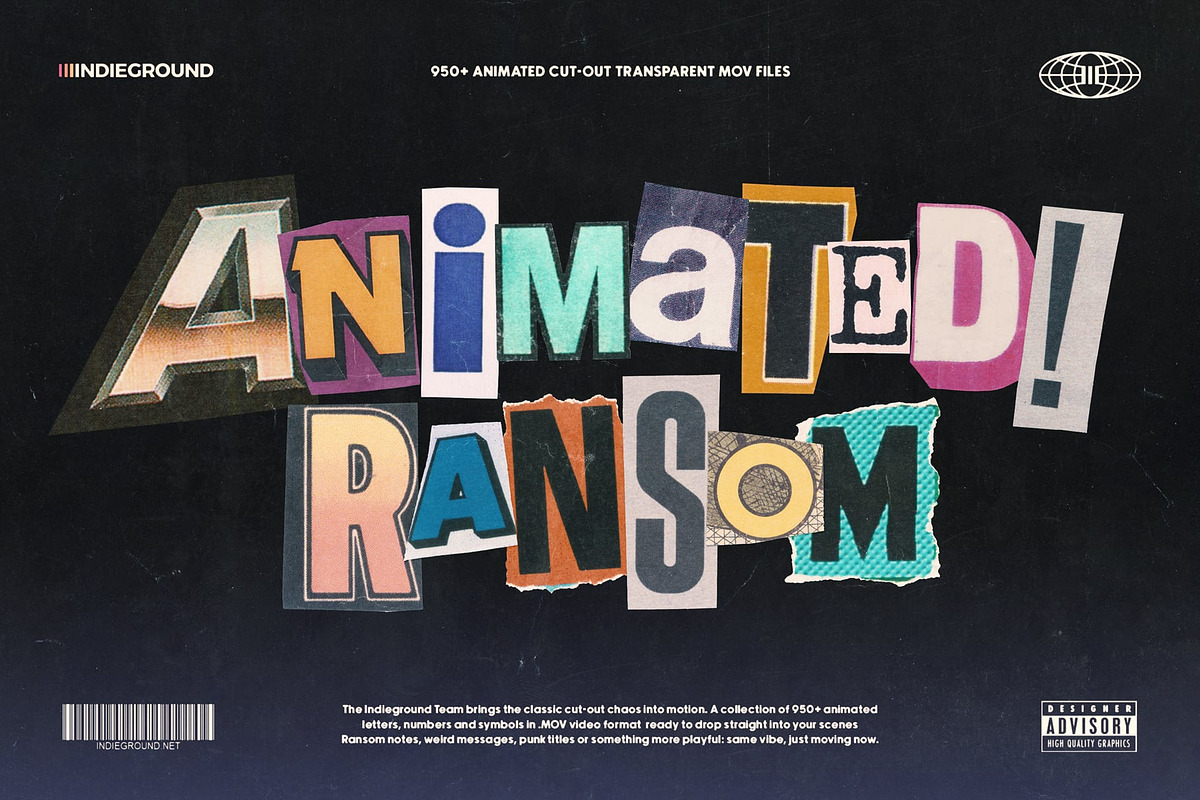 Animated Ransom Note Letters, an Object Graphic by Indieground Design Inc. (Photo 1 of 4)