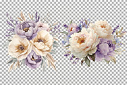 Peony Bouquet Floral Arrangement PNG, a Decorative Illustration by SugarCloudStudioArt (Thumbnail 8 of 8)