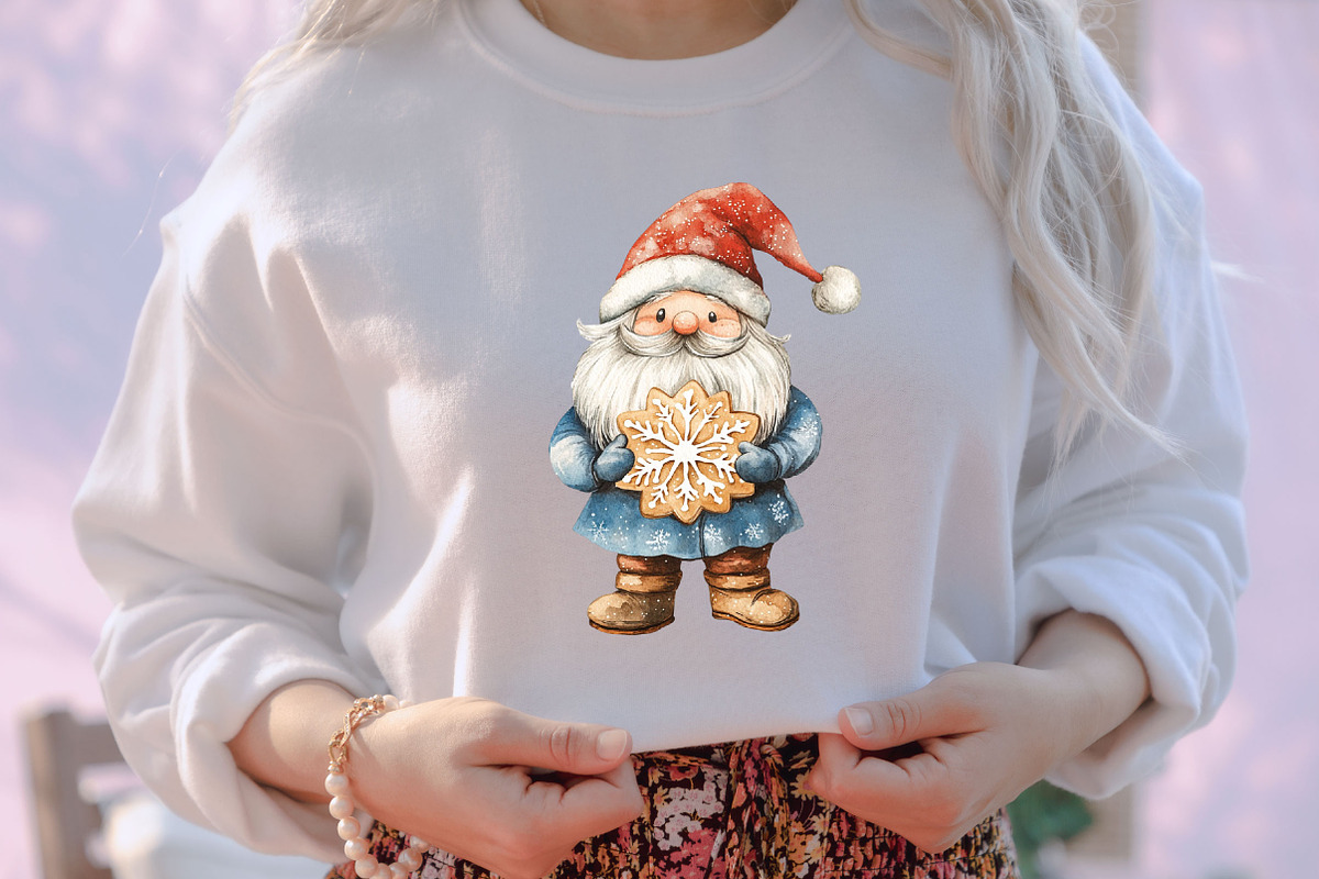 Winter Christmas Gnome Clipart, an Illustration by designcity5 (Photo 4 of 5)