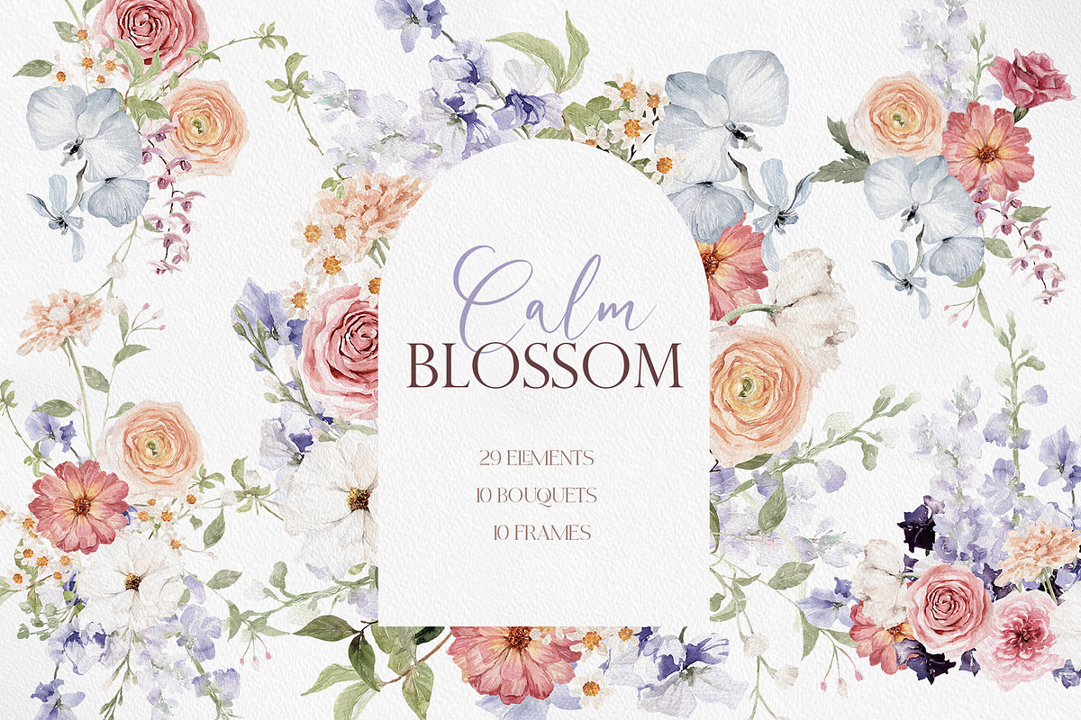 Watercolor Flower - Calm Blossom, a Decorative Illustration by Beigetime (Photo 1 of 16)
