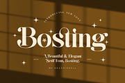 Bosting Elegant Ligature Serif Font, a Serif Font by Graphicxell (Thumbnail 1 of 10)