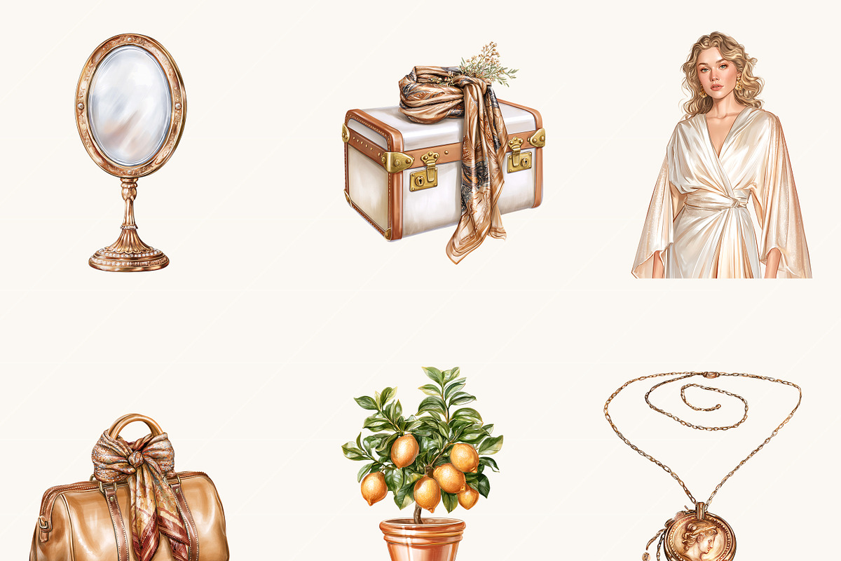 Watercolor Rome Vacation Clipart, an Object Illustration by BusyDaydesign (Photo 5 of 9)