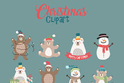 Christmas clipart Christmas clip art, a Decorative Illustration by Bamboobear Books Shop (Thumbnail 2 of 7)