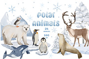 Polar Animals Clipart, an Animal Illustration by ArtGiftsStudio (Thumbnail 1 of 6)