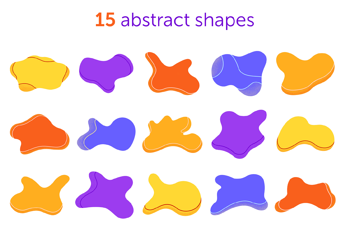 TEXTURAL abstract shapes + leaves, an Object Graphic by museberry (Photo 2 of 12)