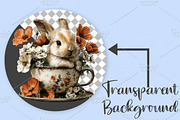 Whimsical Easter Bunny Clipart PNG, an Illustration by Canvas Craft (Thumbnail 2 of 7)