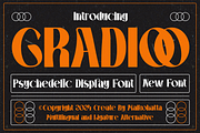 Gradioo - Psychedelic Display Font, a Sans Serif Font by MaikoHatta (Thumbnail 1 of 10)