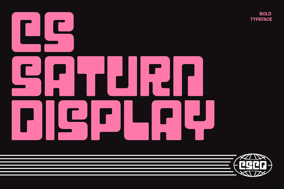 CS Saturn – Bold Display Font, a Sans Serif Font by Craft Supply Co. (Photo 1 of 8)