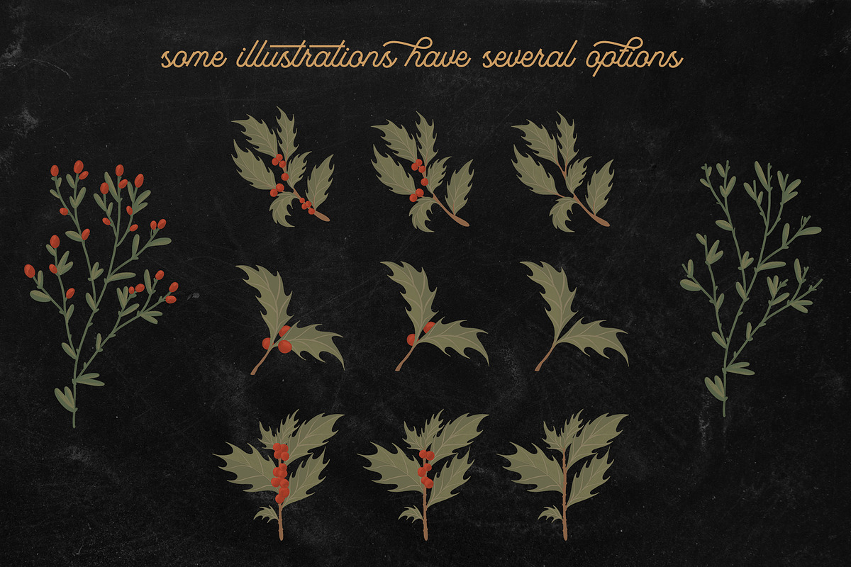 Holly Jolly Collection #1, an Illustration by Elisa Ursa (Photo 3 of 9)