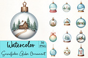Snowflake Globe Ornament Clipart, an Illustration by CrexoraLab (Thumbnail 1 of 5)