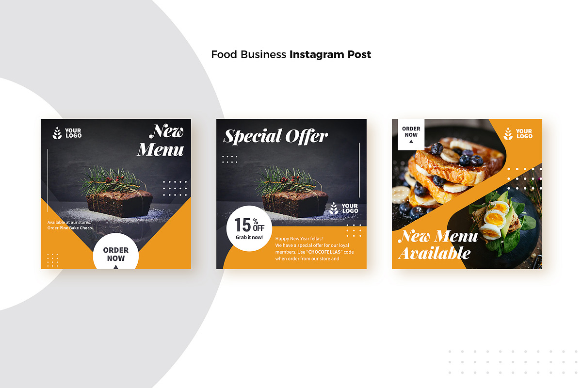 Food Business Instagram Post + Story, a Social Media Template by Typoerba (Photo 2 of 6)