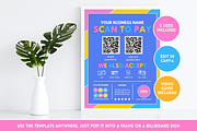 Colorful Scan to Pay sign, a Stationery Template by SunshineStudioBoutique (Thumbnail 5 of 10)