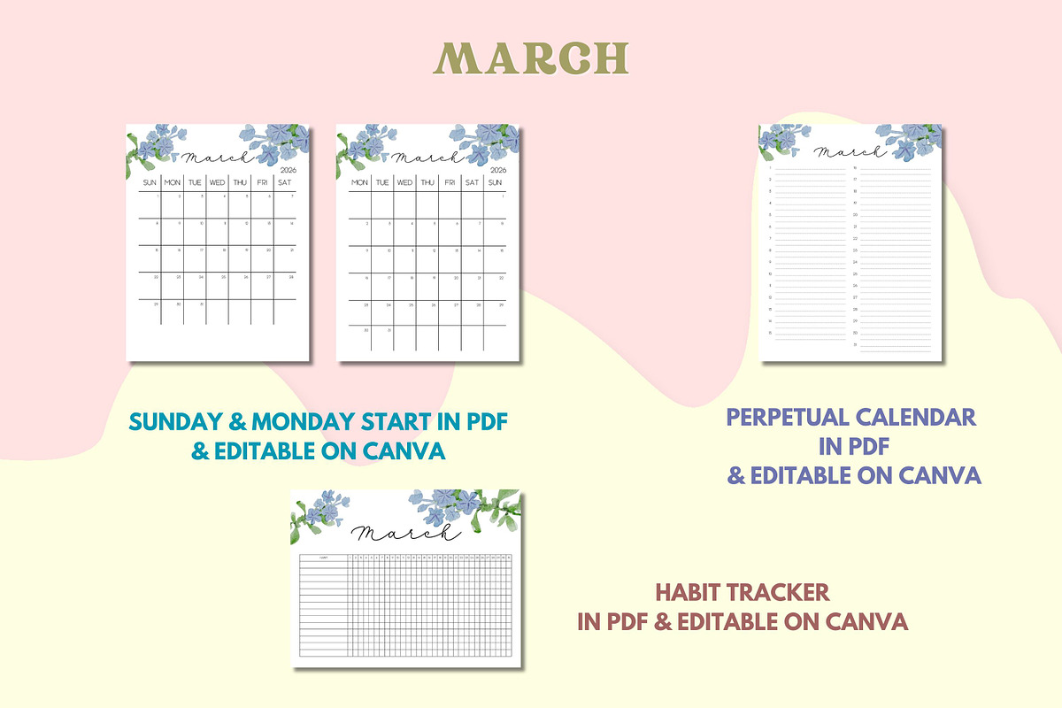 2026 Calendar Template - Canva, a Templates & Theme by Adalin Shop (Photo 4 of 12)