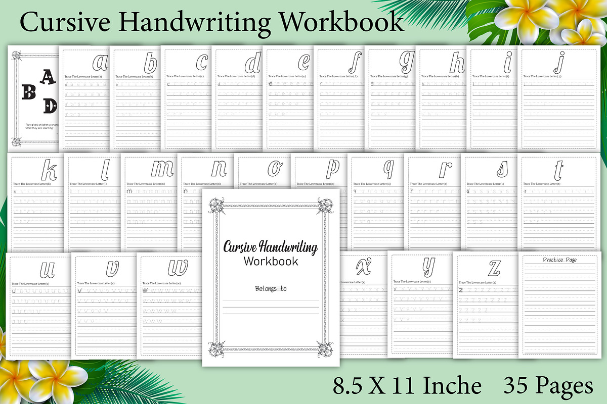 Cursive handwriting workbook