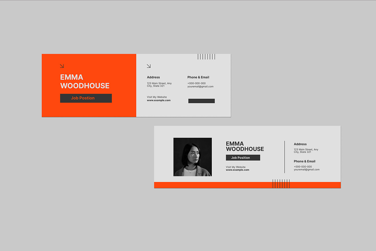 Modern Personal Email Signature, an Email Template by VectorVactory (Photo 2 of 4)