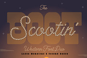 Boot Scootin' Western Font Duo, a Script Font by Loudoun Design Co. (Thumbnail 1 of 10)