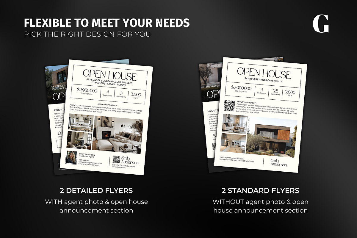 Real Estate Open House Flyers Canva, a Flyer Template by Meraki Templates (Photo 6 of 8)