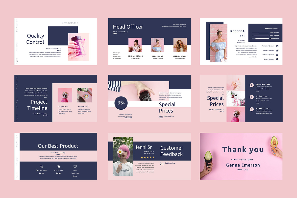 Click - Fashion Powerpoint, a Presentation Template by TMint Play