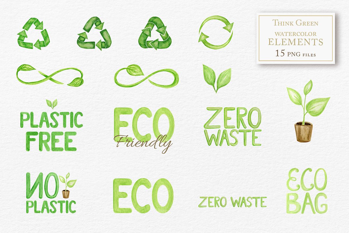 Eco-friendly Lettering Quotes & icon, an Illustration by svetlanaARTdreams (Photo 4 of 10)