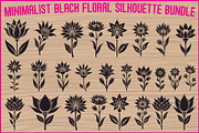 Black Floral Silhouette Set, an Illustration by balal (Thumbnail 1 of 21)