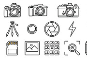 43 Vector Photography Camera Icon, an Outline Icon by adenpinkstore (Thumbnail 1 of 21)