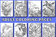 Ocean Animal Coloring Book V2, an Animal Illustration by Design Zone (Thumbnail 5 of 7)