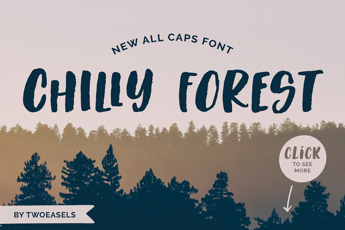 Chilly Forest // All Caps Textured preview 2