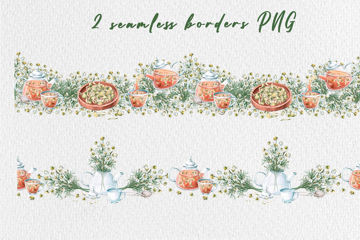 Chamomile watercolor clip art, a Decorative Illustration by SvetLana (Photo 9 of 13)