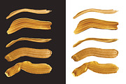 Gold Paint Brushes for Illustrator, a Brush Add-On by Transfuchsian (Thumbnail 3 of 4)