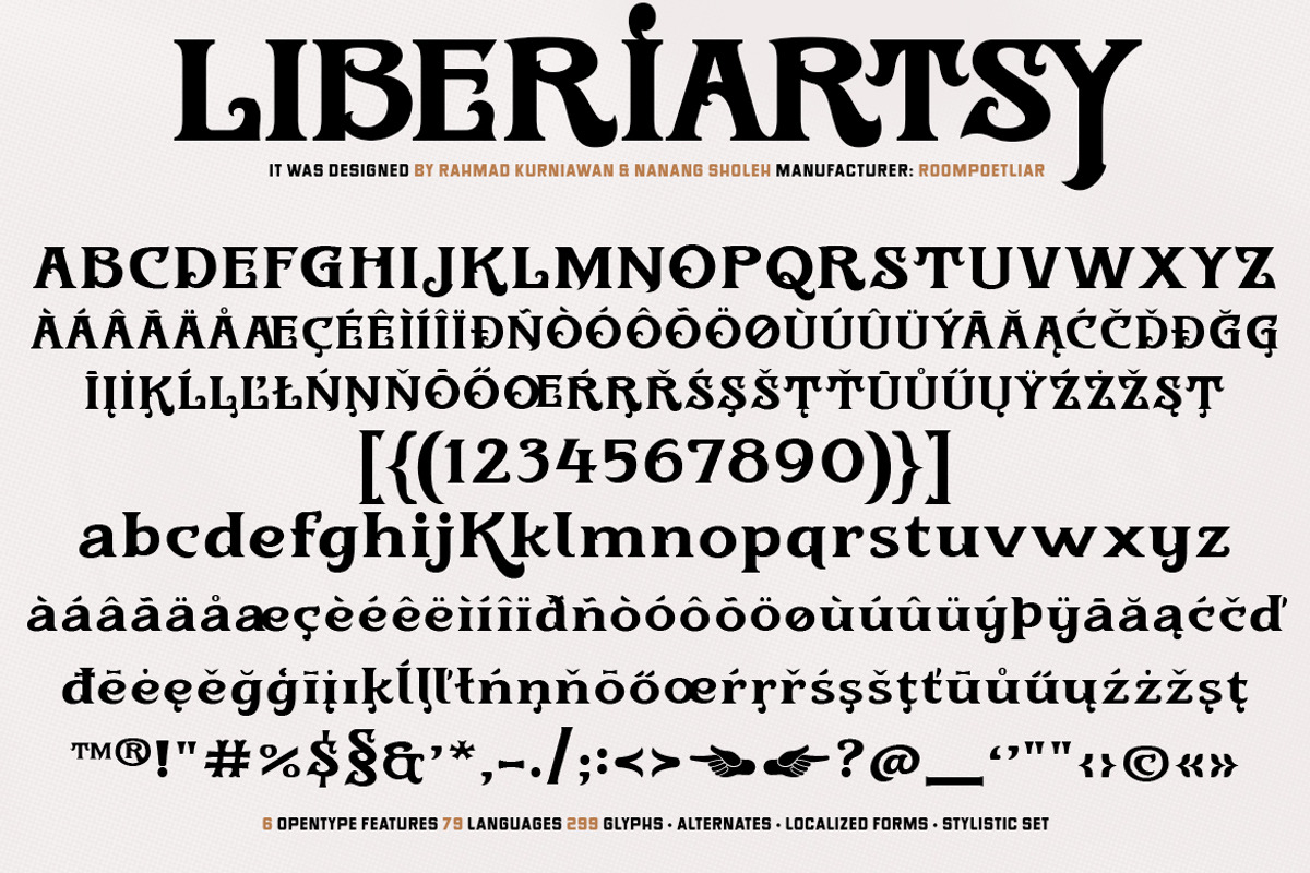 Liberiartsy Vintage Font, a Serif Font by RMPL.std (Photo 4 of 4)