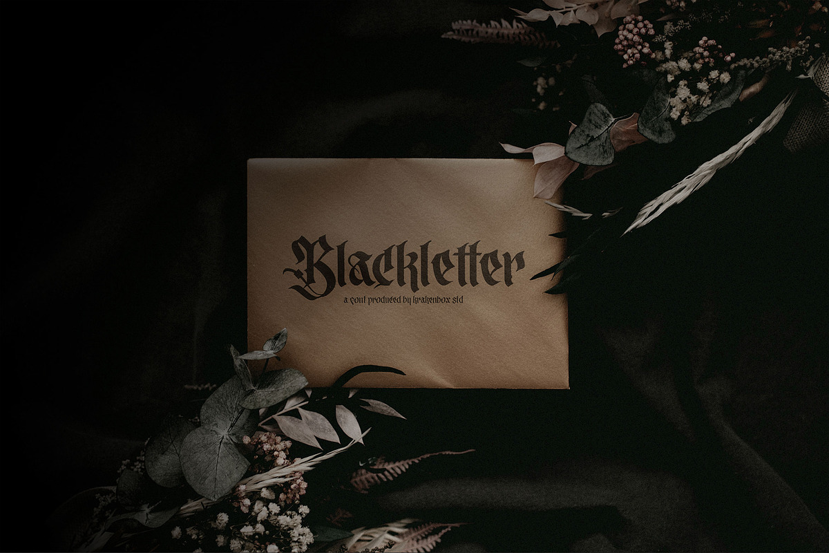 Mortal Claws - Blackletter Font, a Blackletter Font by Krakenbox Studio (Photo 2 of 14)