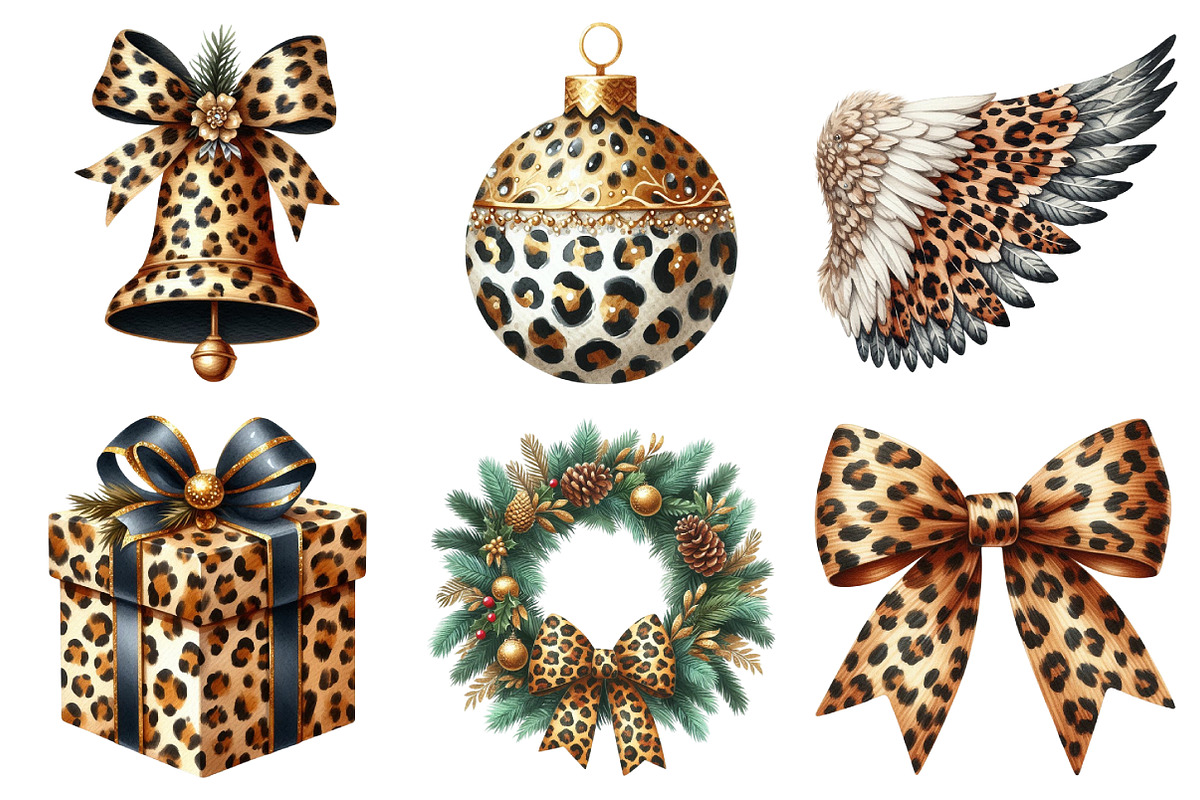 Watercolor Leopard Print Christmas, an Illustration by Daily.Designs (Photo 4 of 5)