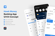 Hawk Money - Banking App UI Kit, an UI Kit Template by iDoodle Studio (Thumbnail 1 of 4)